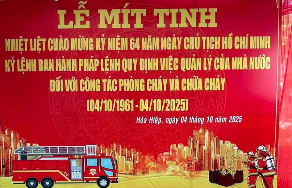 Hòa Hiệp – Mít tinh hưởng ứng ngày “Toàn dân phòng cháy, chữa cháy, cứu nạn, cứu hộ”