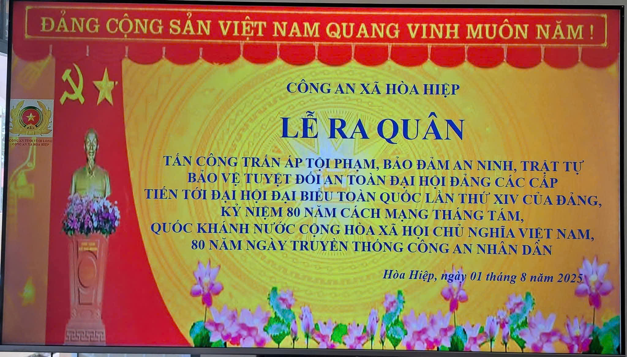 Công an xã Hòa Hiệp ra quân tấn công trấn áp tội phạm