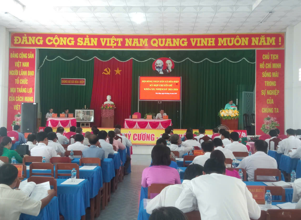 Hội đồng nhân dân xã Hòa Hiệp khóa XII – Kỳ họp chuyên đề thứ 1
